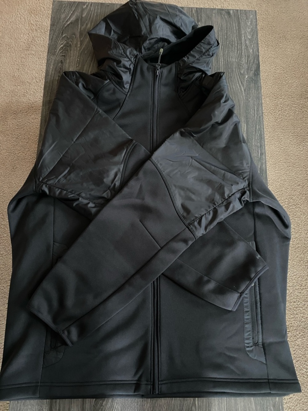 Under Armour Black Men's Full-Zip Hooded Performance Jacket - Picture 7 of 12